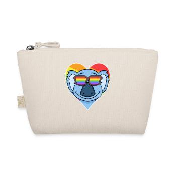 Arc-en-ciel - Koala avec lunettes et cœur - Trousse biologique - nature - Devant