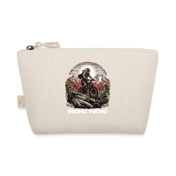 The cycling Viking loves mountain biking - Organic Pouch - nature - Front