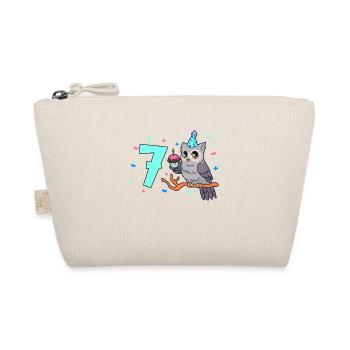 With Owl - Children's Birthday 7 Years - Organic Pouch - nature - Front