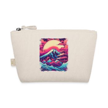 Ästhetische japanische Visierhalterung Fuji Vaporwave - Bio-Täschchen - Natur - Vorne