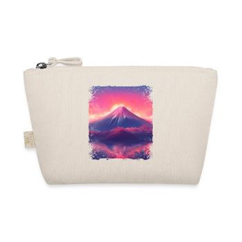 Ästhetisches japanisches Mount Fuji Vaporwave Visier - Bio-Täschchen - Natur - Vorne