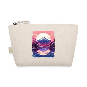 Vaporwave Esthétique Japon Vue Mont Fuji Volcan - Trousse biologique - nature - Devant