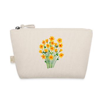 Yellow buttercup flowers watercolor - Organic Pouch - nature - Front