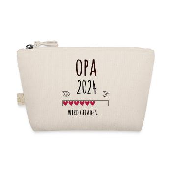 Opa 2024 Schwangerschaft Verkündung Opi Geschenk - Bio-Täschchen - Natur - Vorne