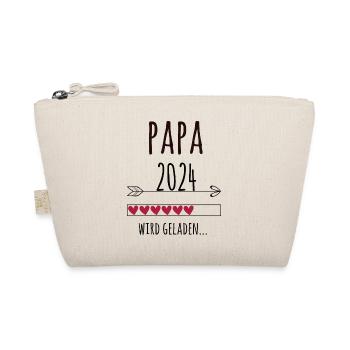 Papa 2024 Schwangerschaft werdender Vater Geschenk - Bio-Täschchen - Natur - Vorne