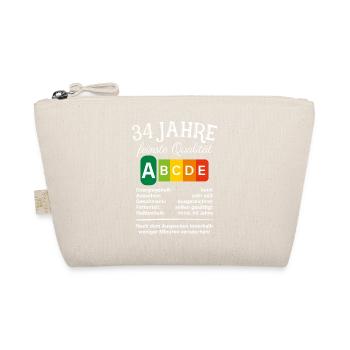 34 Jahre Feinste Qualität Geschenk 34. Geburtstag - Bio-Täschchen - Natur - Vorne