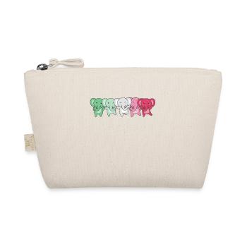 Abrossexual Flag Pride LGBTQ Cute Elephant - Organic Pouch - nature - Front