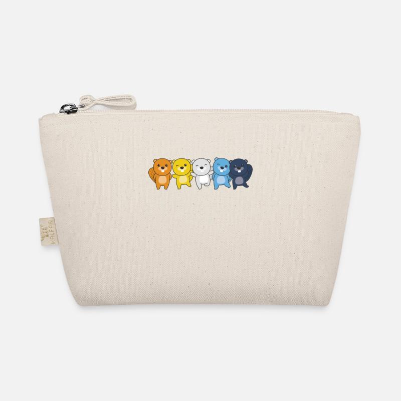 Aroace Flag Pride LGBTQ cute beaver Organic Pouch