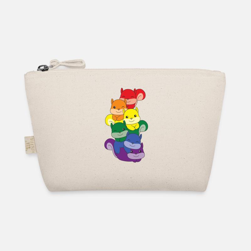 Rainbow Flag Pride LGBTQ Mignon Écureuil Trousse biologique