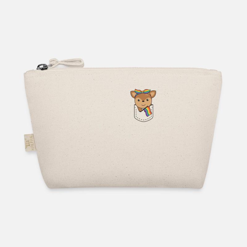 Rainbow Deer Flag Pride LGBTQ Cute Deer Organic Pouch