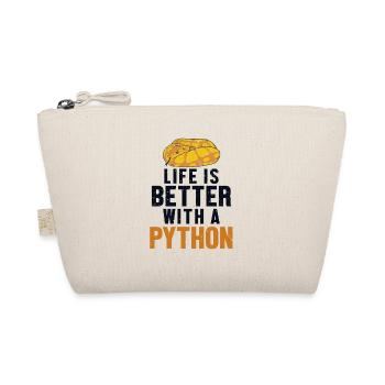 Life is Better with a Python Schlange Banana Ball - Bio-Täschchen - Natur - Vorne