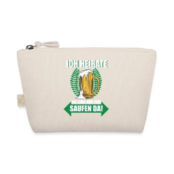 JGA Junggesellenabschied Bräutigam Hochzeit Bier - Bio-Täschchen - Natur - Vorne