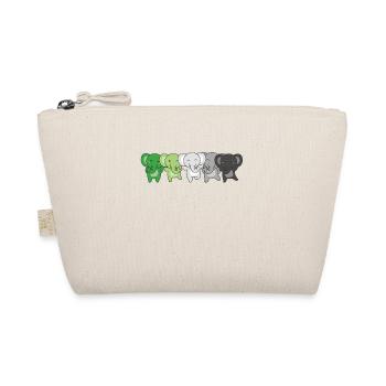 Aromantik Flag Pride LGBTQ Cute Elephant - Organic Pouch - nature - Front