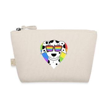 Rainbow - Chien dalmatien avec lunettes et coeur - Trousse biologique - nature - Devant