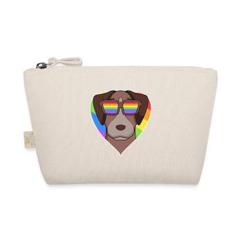 Rainbow - Pointeur de chien avec lunettes et cœur - Trousse biologique - nature - Devant