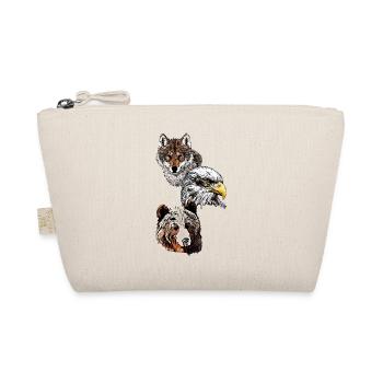 Motif d’animal sauvage avec aigle, loup et tête d’ours - Trousse biologique - nature - Devant