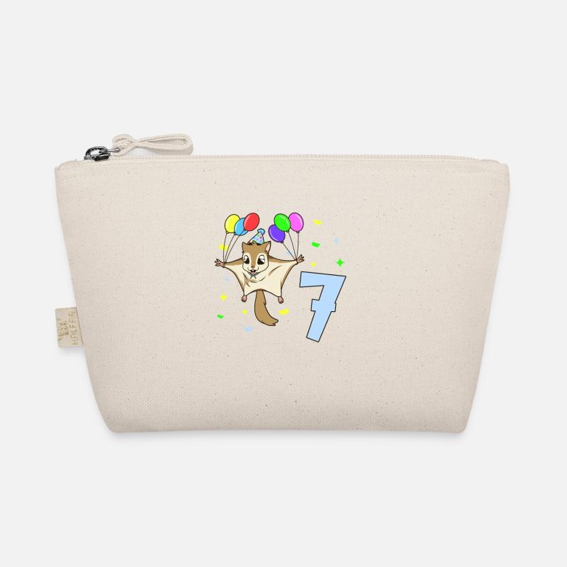 Mit Flughörnchen - Kinder Geburtstag 7 Jahre Bio-Täschchen