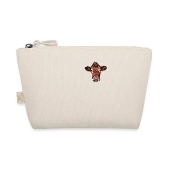 Cow Farm Motif Print - Organic Pouch - nature - Front