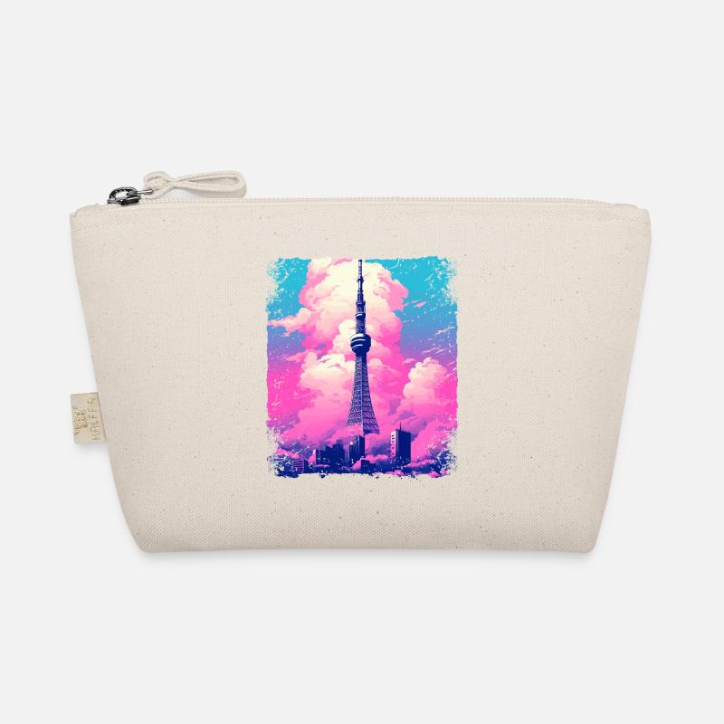 Aesthetic Tokyo Skytree Vaporwave Japanese Sight Organic Pouch