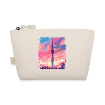 Vaporwave Ästhetischer Skytree Tokyo Japanischer Anblick - Bio-Täschchen - Natur - Vorne