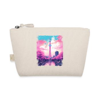 Aesthetic Skytree Tokyo Vaporwave Japanese Sight - Organic Pouch - nature - Front