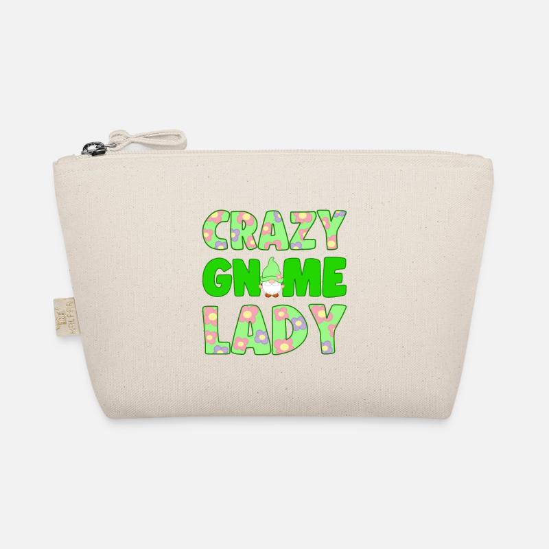 Crazy Gnome Lady Yard Garden Gnome Gift Idea Organic Pouch