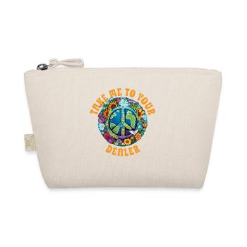 Hippie Peace Sign Peace Flowers Flower Child - Organic Pouch - nature - Front