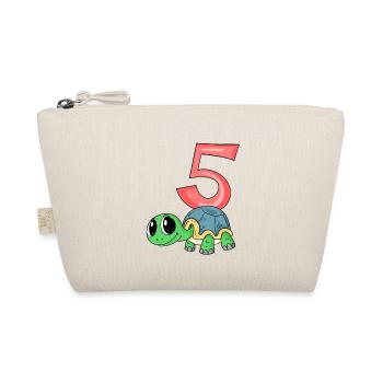 5 Anniversaire 5 ans avec motif animal - cinq - Trousse biologique - nature - Devant