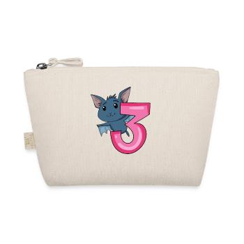 3 birthday 3 years old with animal motif - three - Organic Pouch - nature - Front