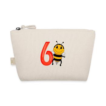 6 Birthday 6 years old with animal motif - six - Organic Pouch - nature - Front