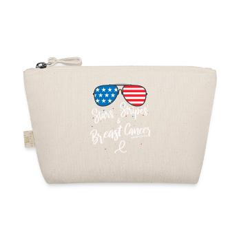 Amerikanische Flagge Sonnenbrille Sterne Streifen Brust - Bio-Täschchen - Natur - Vorne