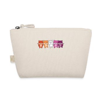 Lesbian Flag Pride LGBTQ Cute Fox - Organic Pouch - nature - Front