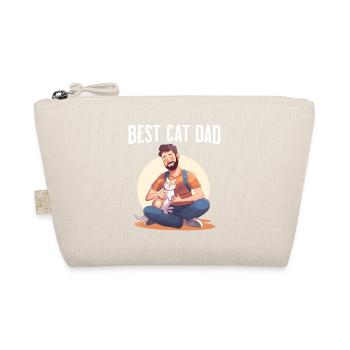 Best Cat Dad - Purrfect for Fathers Day - Organic Pouch - nature - Front