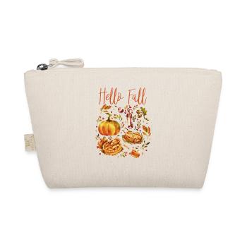 Hello Fall Vibes Thanksgiving Pumpkin Fall - Organic Pouch - nature - Front