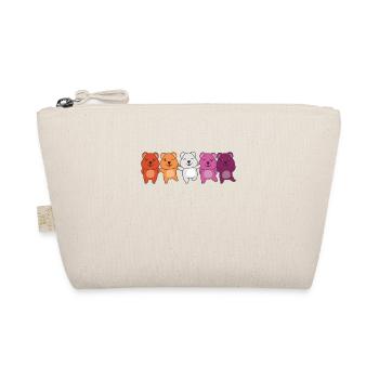 Lesbian Flag Pride LGBTQ Cute Quokka - Organic Pouch - nature - Front