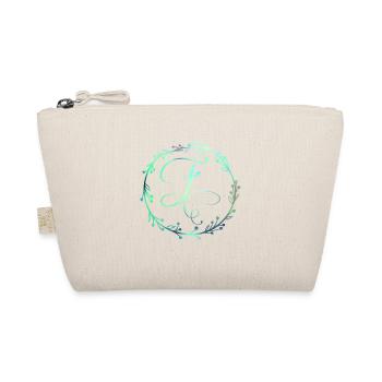 Monogram, Letter F, Calligraphy Ornament - Organic Pouch - nature - Front