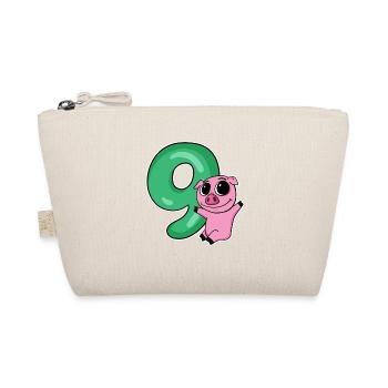 9 Birthday 9 years old with animal motif - nine - Organic Pouch - nature - Front