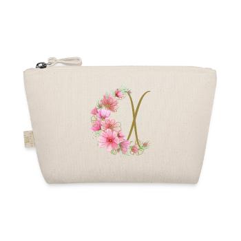 Flower tendril with letter X - Organic Pouch - nature - Front