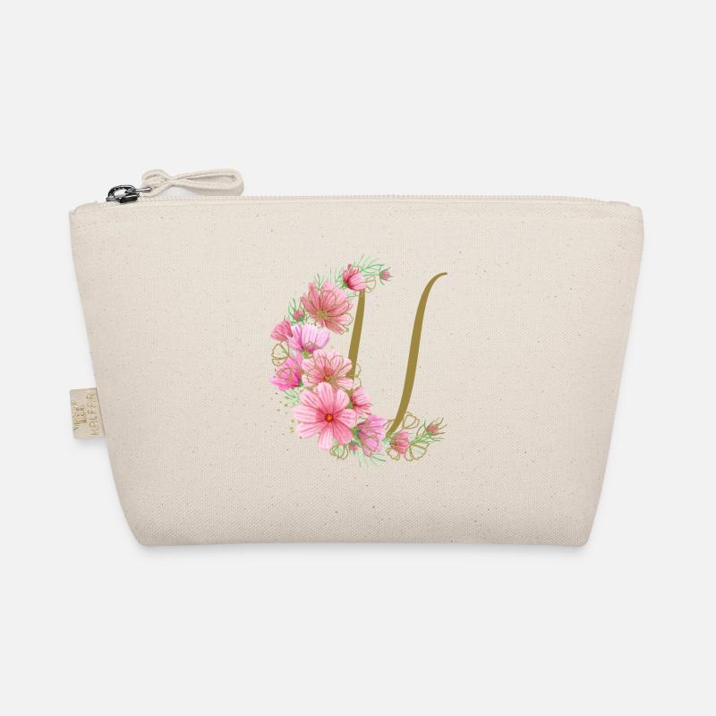 Blumenranke mit Buchstabe U Bio-Täschchen