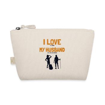 I love my Husband Hiking Trekking Bergwandern - Bio-Täschchen - Natur - Vorne