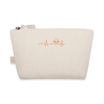 Pumpkin Heart Palpitations Halloween Party Autumn Autumn - Organic Pouch - nature - Front