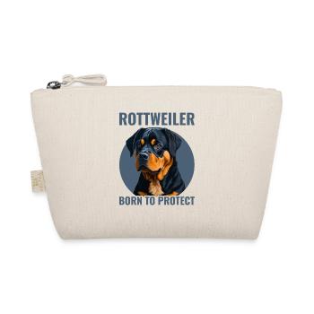 Rottweiler Rottie - Born to protect - Bio-Täschchen - Natur - Vorne