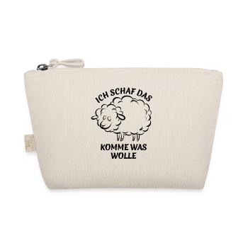 Ich Schaf das, komme was Wolle - Spruch - Bio-Täschchen - Natur - Vorne
