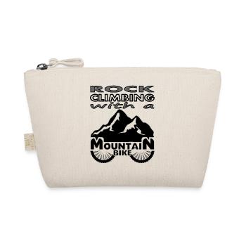 Mountaineering Mountain bike Climbing Gift Idea - Organic Pouch - nature - Front