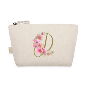 Flower tendril with letter D - Organic Pouch - nature - Front