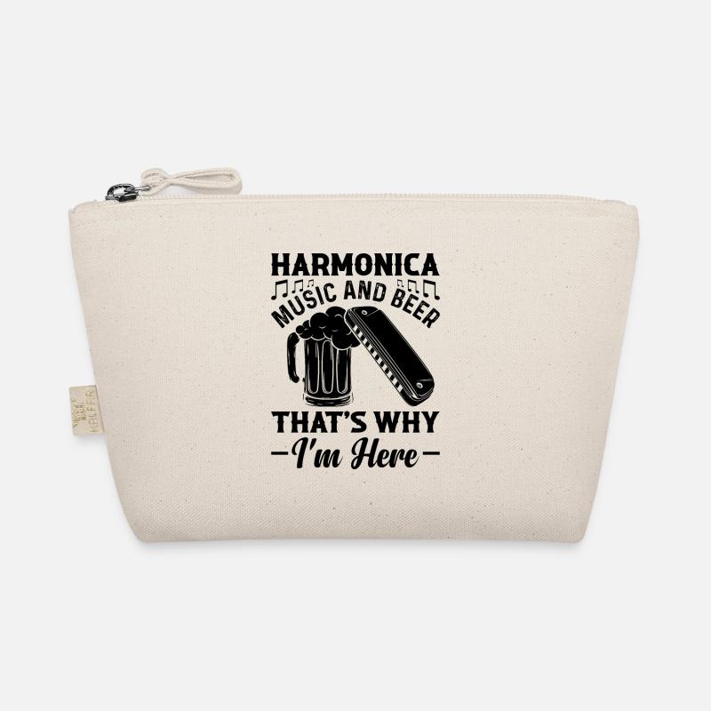 Harmonica Music And Beer That's Why Im Here Harmon Bio-Täschchen