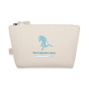 Swim To Your Heart's Content Retro Diver Designs - Organic Pouch - nature - Front