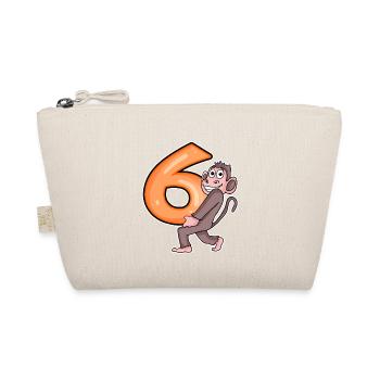 6 Birthday 6 years old with animal motif - six - Organic Pouch - nature - Front