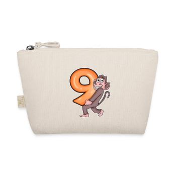 9 Birthday 9 years old with animal motif - nine - Organic Pouch - nature - Front