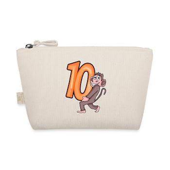 10 birthday 10 years old with animal motif - ten - Organic Pouch - nature - Front